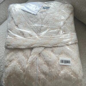 Brooklinen Chevron in Cream Super Plush Robe XL / XXL